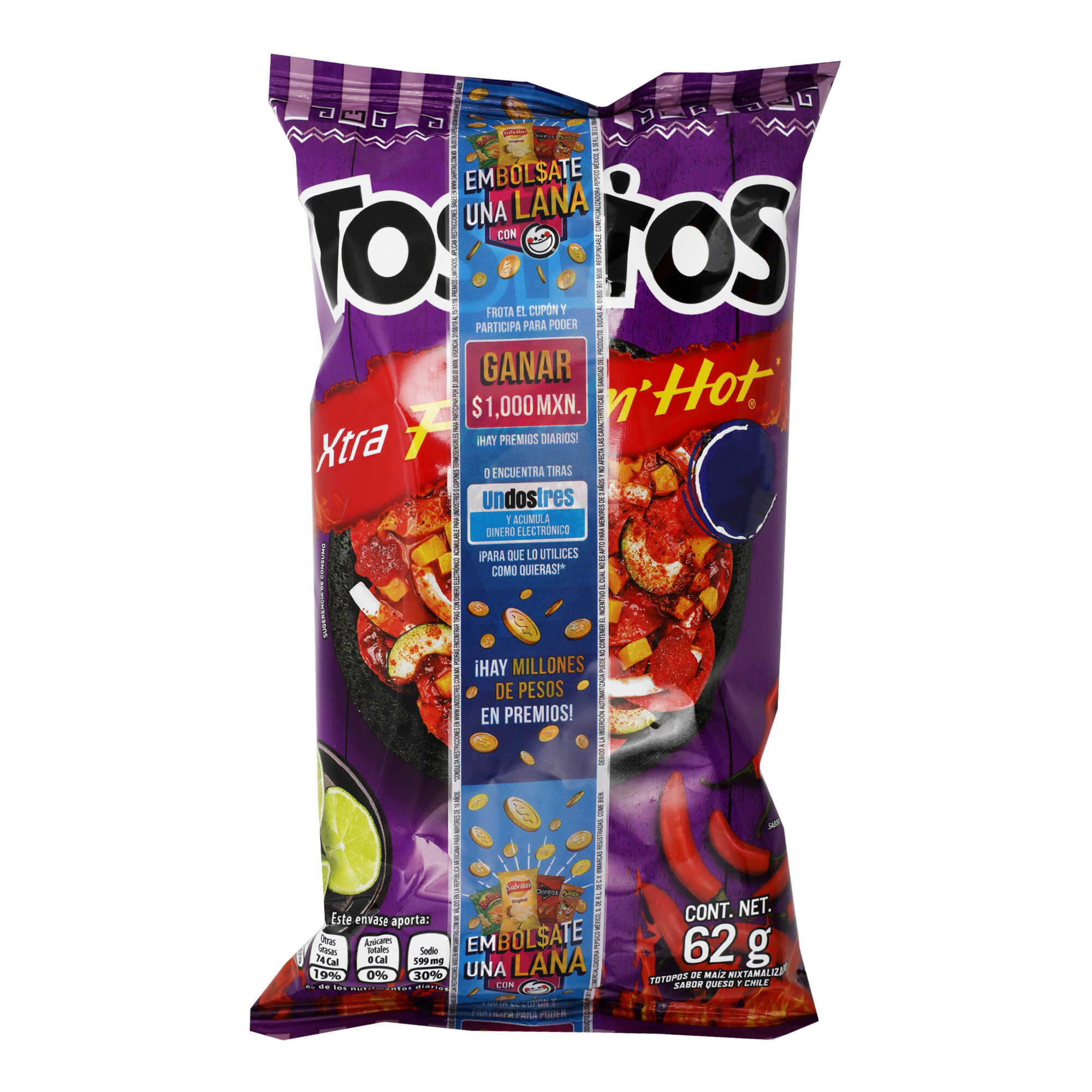 Botana Sabritas Tostitos Xtra Flamin Hot 65 Gr - 7 Eleven | Grupo Iconn