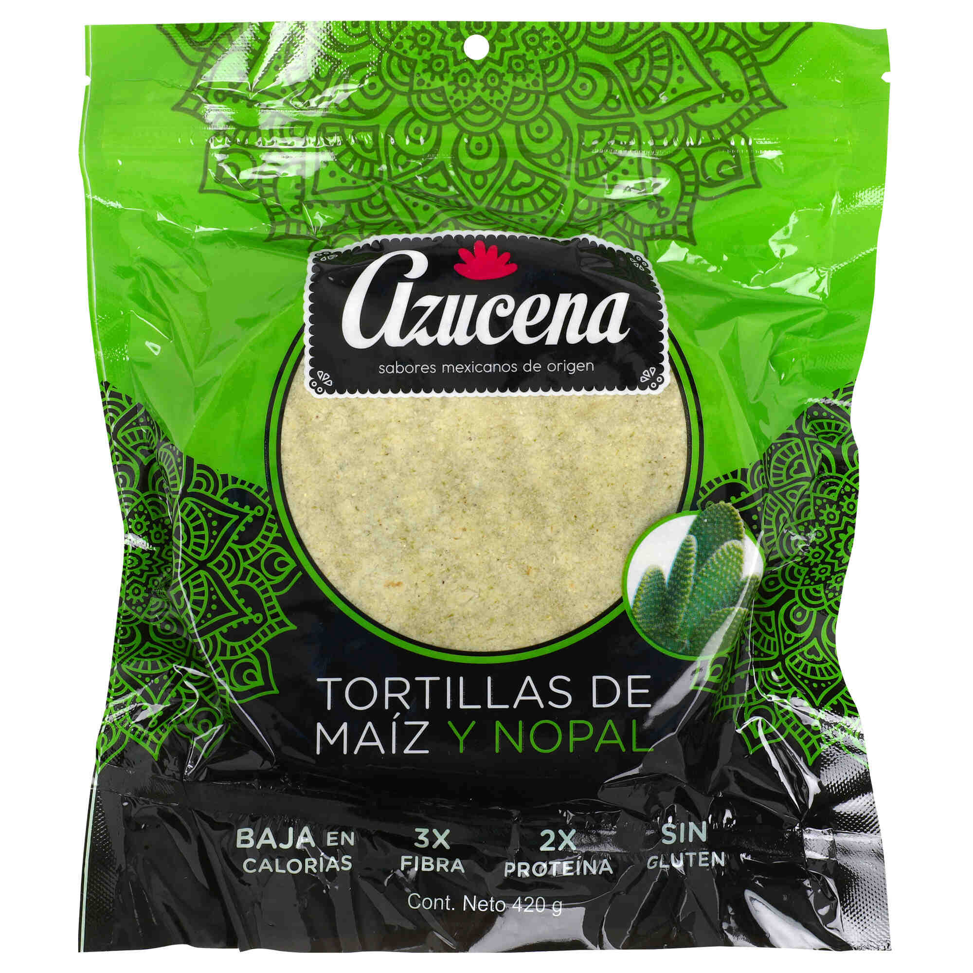 Tortilla de maiz Azucena Maiz Y Nopal 420 Gr - 7 Eleven | Grupo Iconn